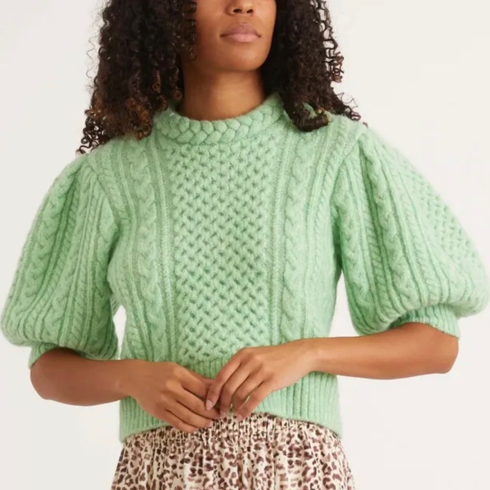 Mint SEA NEW YORK Sweater, Wool Cable-knit